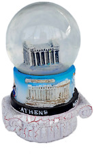 New Souvenir Snowdome Greek Greece Athens Snowglobe Parthenon Acropolis 110mm picture