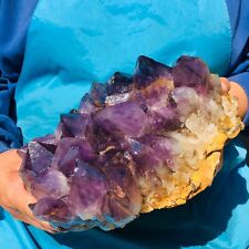 8.29LB Natural Amethyst Cluster Quartz Crystal Rare Mineral Specimen Heals 1603 picture