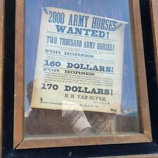 Civil War Ad March 22, 1865 Broadside - 2,000 Army Horses Wanted Framed Paper picture