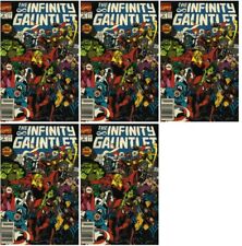 The Infinity Gauntlet #3 Newsstand Cover (1991) Marvel Comics - 5 Comics picture