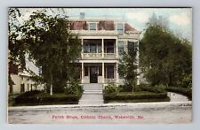 Waterville ME-Maine, Catholic Church Parish House, Antique Vintage Postcard picture