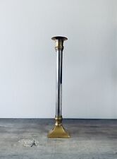 Vintage Brass and Metal Tall Candlestick Holders picture