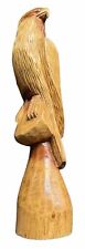 1995 Rare Wooden Hand Carved Hawk Eagle Nassau Bahamas Souvenir 14.5” Statue Art picture