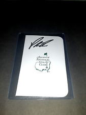 2018 Masters Champion Patrick Reed Signed Autographed Masters ScoreCard W/COA picture