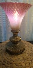 Fenton Cranberry Opalescent Glass torch table  lamp picture