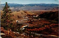 US 50 Lake Tahoe To Carson City, Aerial View~Clear Creek Grade~VTG Postcard KA14 picture