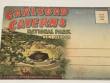 Vintage New Mexico Carlsbad Caverns Souvenir Postcard Folder Curt Teich & Co USA picture