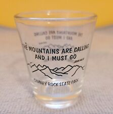Chimney Rock State Park Mountains Are Calling John Muir Shot Glass  picture