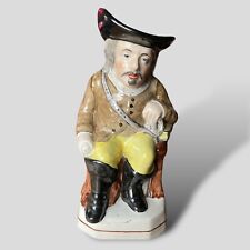 Antique Hand Painted Early 19th Century English Staffordshire Pottery Toby Jug picture