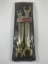 Vintage Sears Craftsman 9-4433 SAE Flare Nut Line Wrench Set 3 Piece Made In USA picture