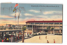 Myrtle Beach South Carolina SC Postcard 1959 Boardwalk & Pavilion picture