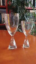2 HOLMEGAARD DANISH GLASSES “PRINCESS” 1 CLARET & 1 WATER-TEARDROP BUBBLE picture