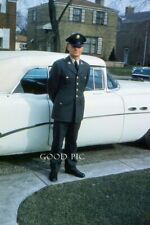 #WE4-vv Vintage 35mm Slide Photo- Military Man by Car - 1962 picture