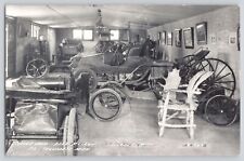 Postcard RPPC Michigan Osceola Clover Land Free Museum Classic Cars Auto Vintage picture