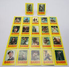 1985 Topps RAMBO (Movie) 22 Card Sticker Complete Subset / Insert Set Stallone picture