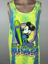 Vintage 90s Mickey Mouse Mickey Unlimited Tahiti Apparel TyeDye Top One Size USA picture
