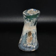 Ancient Roman Glass Vessel With Blue Iridescent Patina Ca. 1st - 3rd Century AD picture