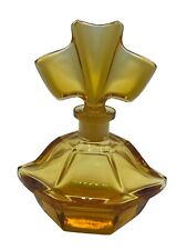 Vintage Art Deco Amber Crystal Glass MCM Retro Perfume Bottle 6