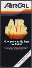 Air Cal AirCal Air Fair Fly Free Airline folder 1983 picture