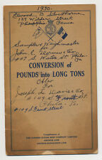 1930 Conversion of Pounds to Long Tons Booklet - Cunard Line picture