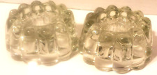 Vintage Clear Bubble Glass Taper Candle Candleholders picture
