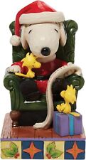 Enesco Peanuts by Jim Shore Santa Snoopy and Woodstock Figurine, 4.33 Inch picture