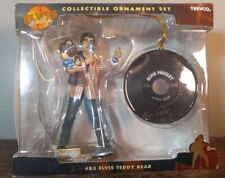 Elvis Presley Teddy Bear #83 Collectable 2 Piece Ornament Set Trevco 2002 picture