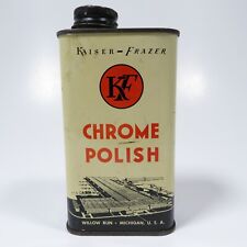 Vintage Kaiser Frazer Can Chrome Polish Willow Run Michigan Advertising picture