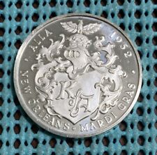 1985 Krewe of ALLA / Beauty and the Beast  .999 FINE SILVER Mardi Gras Doubloon picture