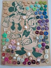 Lot of Kids' Buttons in Variety Sizes Colors Shapes for Garments Crafts Dolls  picture