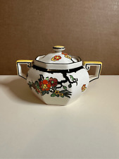 Vintage Royal Doulton Woburn D4654 Covered Sugar Bowl Japanese Floral Retro picture