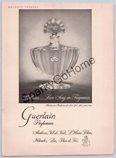 Guerlain Parfumeur Shalimar ---- Love Song In Fragrance 1954 Print Ad picture