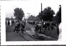VINTAGE PHOTOGRAPH FIRE-HOSE FIREMEN DRILL SEABREEZE ROCHESTER NEW YORK PHOTO picture