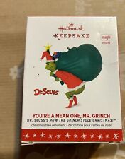Hallmark Keepsake 2016 You're A Mean One, Mr Grinch Christmas Ornament Seuss New picture