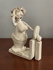 Vintage Dino Bencini Italian Ceramic Sculpture Figurine. Lady On Scales. c1970 picture