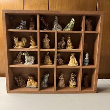 Mixed Lot Of 23 - Vintage Wade England Whimsies  Figurines W/display Shelf picture