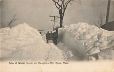 After a Winter Snow Storm on Houghton Hill Barre Massachusetts MA c1910 Postcard picture