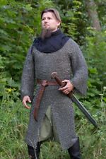 Medieval Riveted Chain Mail Shirt Reenactment LARP Armor Chainmail Hauberk picture