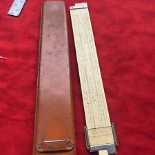 Vintage K&E Keuffel & Esser Deci-Lon Slide Rule Ruler With Leather (k12) picture