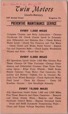 1940s KINGSTON, Pennsylvania Postcard TWIN MOTORS LINCOLN-MERCURY Blank Back picture
