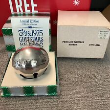 1975 Wallace Annual  Silver  Plated Sleigh Bell with Box Brochure 5th Elves picture