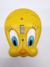 Tweety Bird Switchplate Cover Warner Bros Looney Tunes Yellow Coverplate Vtg 96 picture