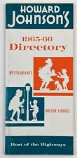 1965-66 Howard Johnson's Motor Lodges Motel Directory Vintage Travel Booklet picture
