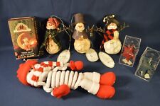 SET OF 3 GIFTCRAFT SNOWMAN CHRISTMAS ORNAMENTS + EXTRAS,2 EARRINGS,NEW W/ TAGS picture