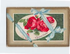 Postcard A Joyous Easter Rose Flower Art Print Holiday Greeting Card picture