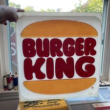 Vintage Burger King Plastic Sign Face - See Read picture