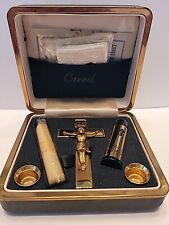 Vintage Catholic Priest Sick Call Set by Creed Very Nice Unused Complete Set picture