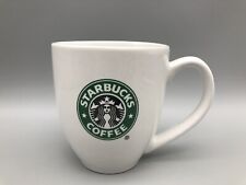 2007 Starbucks Coffee Ceramic Mug Cup White Mermaid Logo 14 Fl Oz Cleaned 4”Tall picture