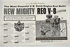 1954 NEW MIGHTY REO V-8 GOLD COMET TRUCK ENGINE 2-Page Saturday Evening Post Ad picture