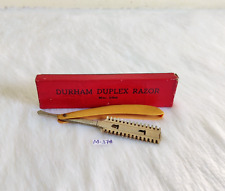 1940s Vintage Durham Duplex Razor In Original Cardboard Box England Props RZ38 picture